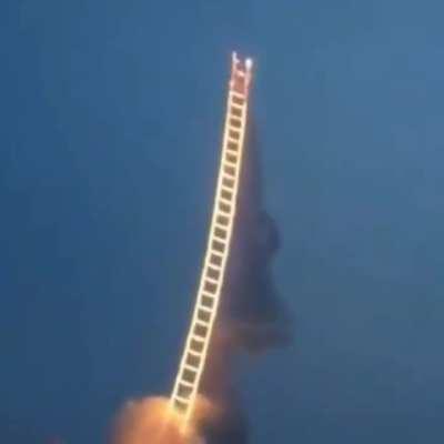 Chinese Artist's tribute to his deceased grandma - a stairway to heaven!