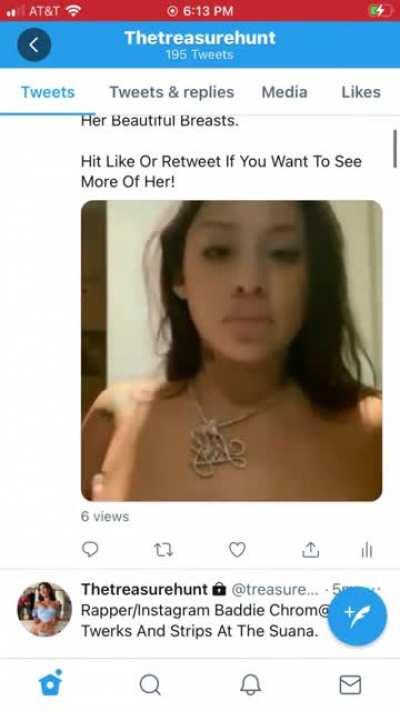 Rapper/Instagram Baddie Chr0mazz Strips Naked For You! Twitter:@treasurehuntsh