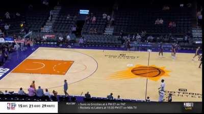 [Highlight] A despondent Deandre Ayton drains a granny shot from half court