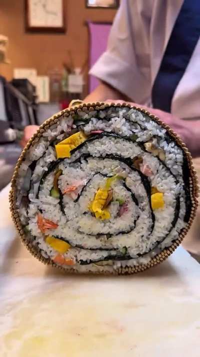 of a sushi roll