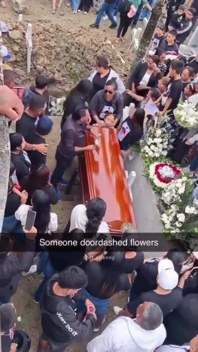 Doordashed flowers to a funeral.