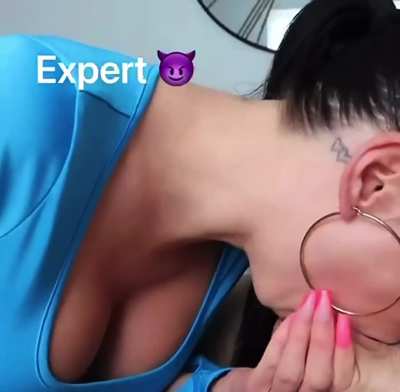 Deepthroating while he moans