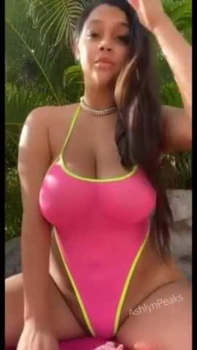 Ashlyn Peaks her one piece suit