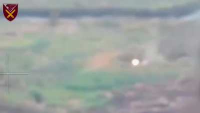 M777 destroys Russian tank with a direct hit. 148th Artillery Brigade 