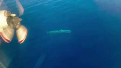 German P-3C Orion maritime patrol aircraft and Italian Todaro class submarine