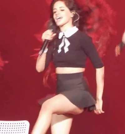 Camila cabello In a skirt. She definitely wants guys to cum for her