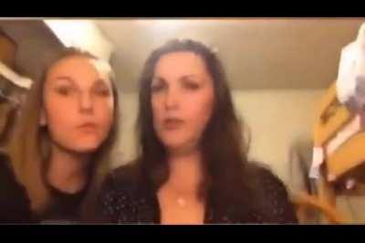 Hot Milf flashes boobs in front of daughter on webcam