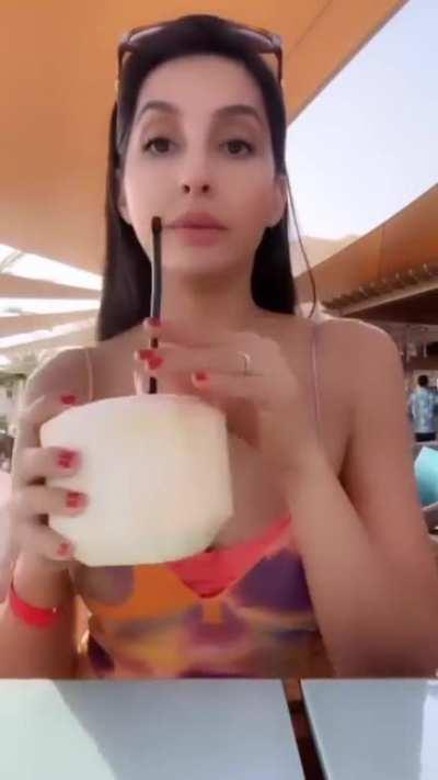 Amazing cleavage of Nora