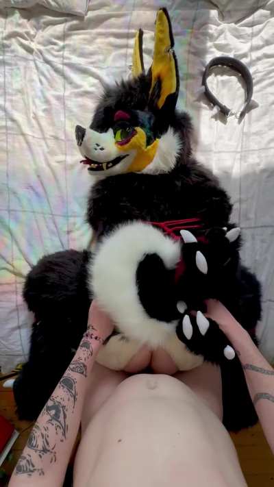 Look at her all tied up and helpless~