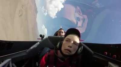 G-Forces, first you feel silly, then you pass out.