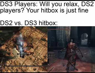 The gap between the two games' hitbox quality is... shocking