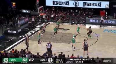 [Highlight] Kyrie sends Pritchard stumbling and drills the midrange