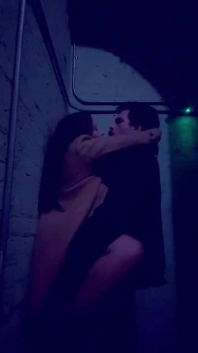 My husband couldn't wait until we got home so we just slipped into the alleyway for a quicky