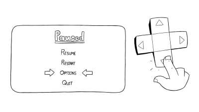 coaxed into video game menus