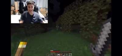 From the video &ldquo;I get shocked when I lose hearts in Minecraft...&rdquo; by Dream
