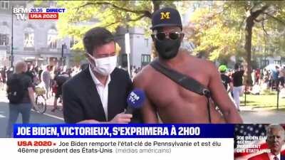 to speak French on live TV