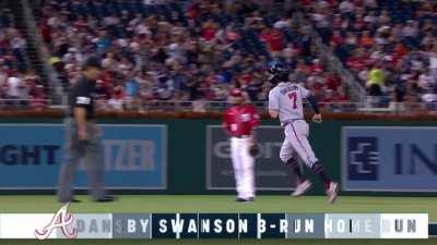 [Highlight] Dansby collects his fifth RBI of the day on his three-run home run