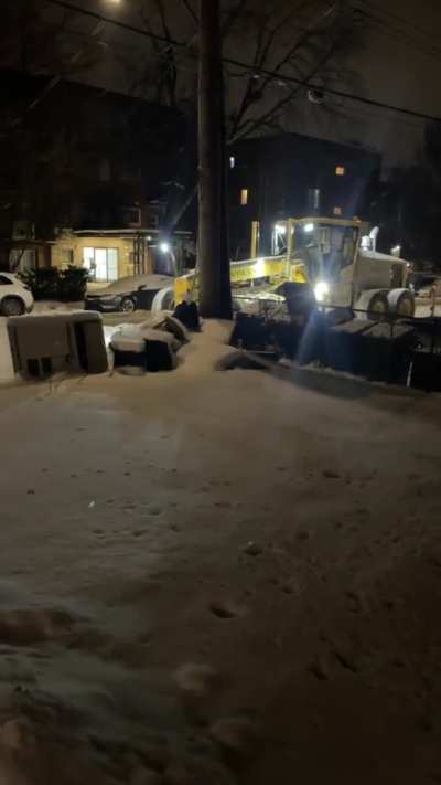 Snow removal in Quebec , Canada