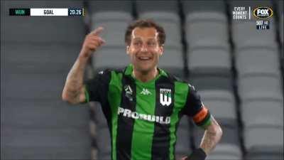 Brisbane Roar 0-[1] Western United - Alessandro Diamante free kick 20' (Australian A-League)