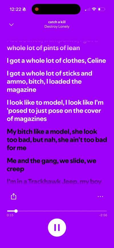 He went so crazy on this and the song just started