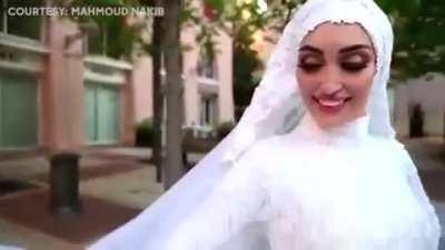 A yes wedding shoot became into a complete no when the Lebanon explosion happened
