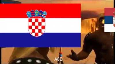 what serbia and croatia look like when they argue