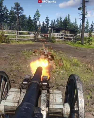 Shooting Jack with a cannon