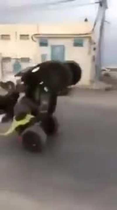 HMB While I do this sick wheelie