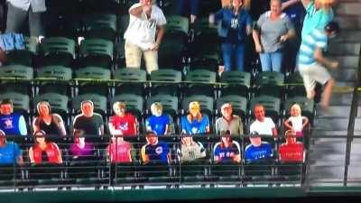 Fan catches World Series homerun and tosses his glove, not the ball, into center field