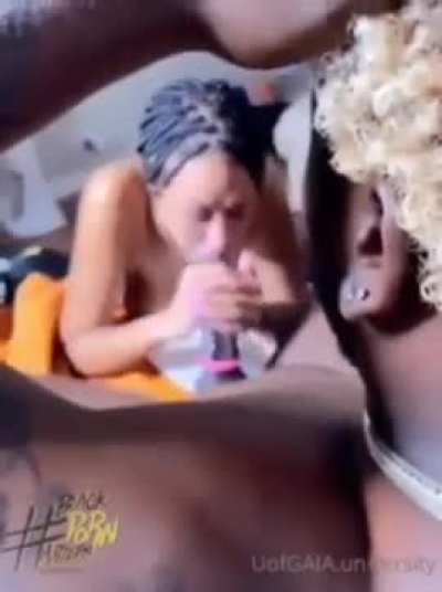 Missbnasty sucks a soul out in front of her friends