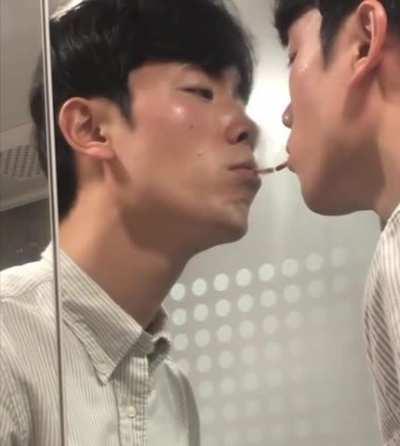 Practicing for valentine's Day.