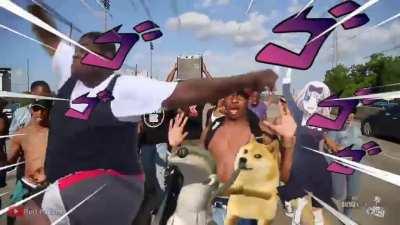 Everyone vibing to Jolyne's theme