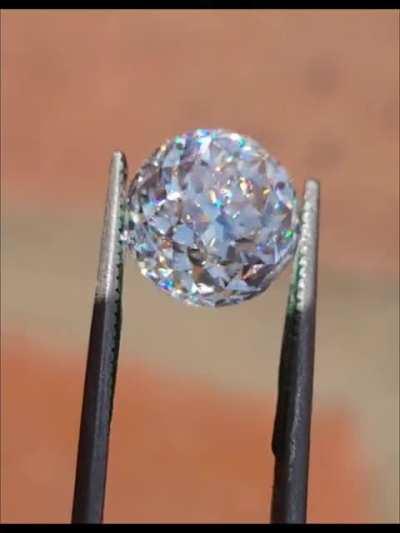 Moissanite (a synthetic gem more sparkly than diamond) from indirect to direct sunlight. Wait for it...