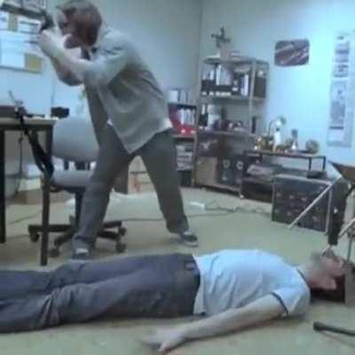 his teeth getting knocked out