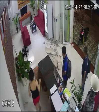 WCGW Not knowing what he leaned on.