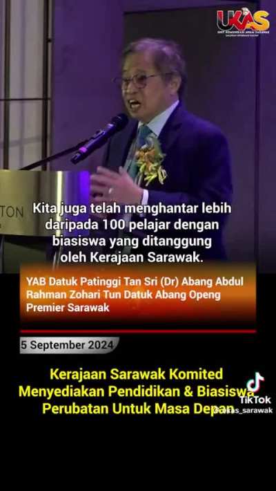 Sarawak offered scolarship to all Sarawakian studying medicine in Sarawak.