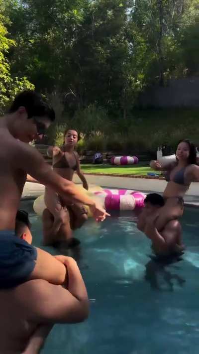Pool party with her friends - IG July 2025