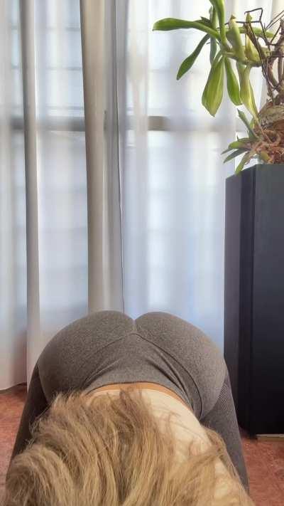 [F] some yoga today!