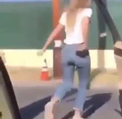 Stopping in the middle of the highway for internet points