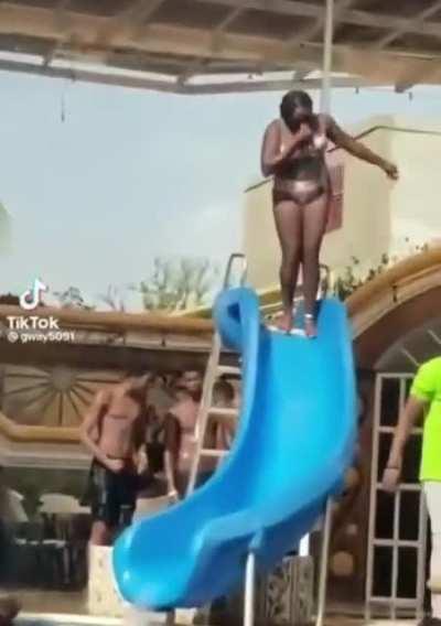 Diving into the pool like: