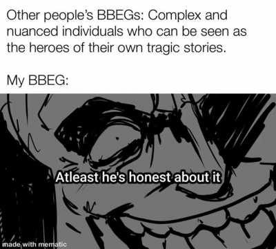 People really underestimate the amount of fun and catharsis a pure evil villain can bring