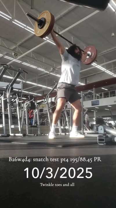 I was really hoping to break into the 200's, but 195/88.45 is still a pr.