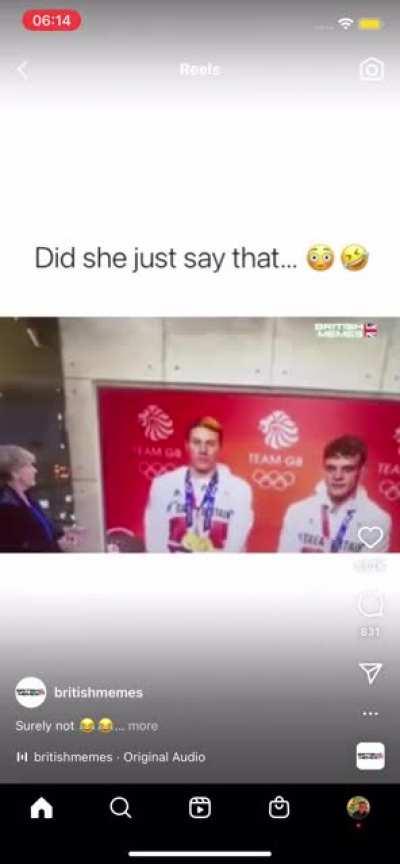 “Your third leg was just phenomenal.” I bet it is, ma’am. I bet it is.