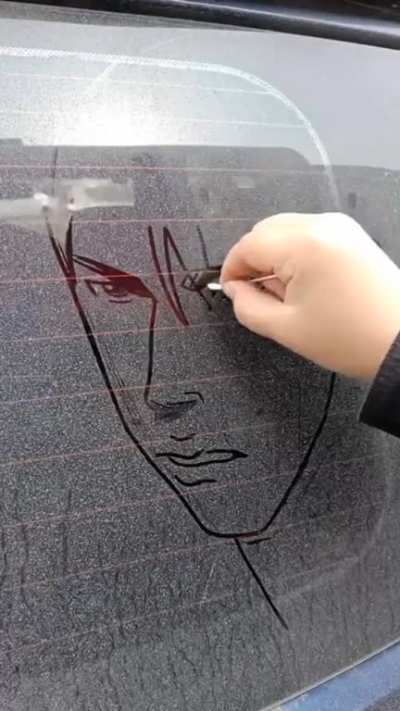 Window Dust Painting