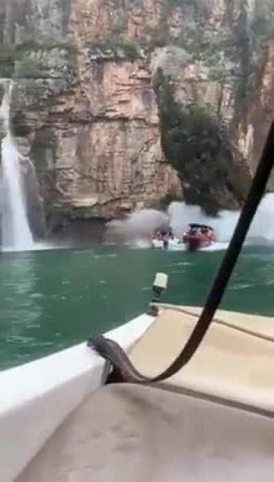 Just chilling in the waterfall, then...