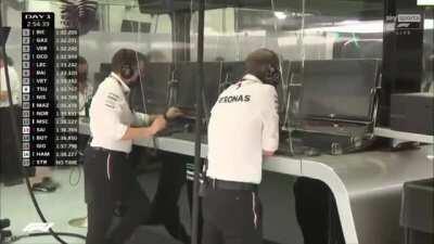 Sandy conditions at F1 today caused some crossover meme potential!