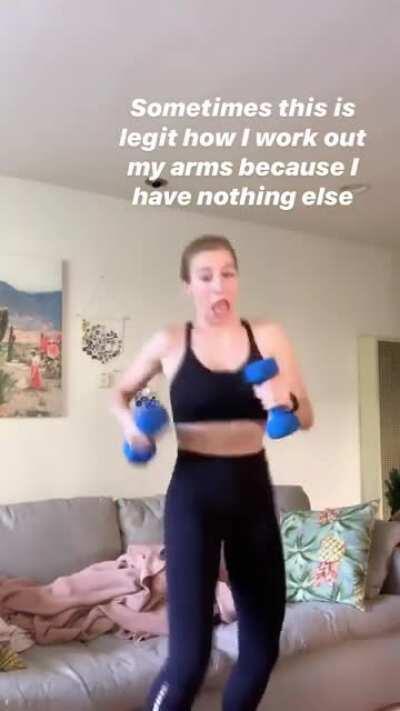 Courtney working out