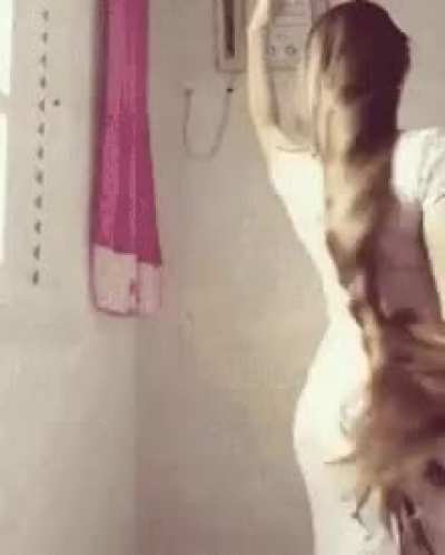 Bun drop by (longhairlover65)