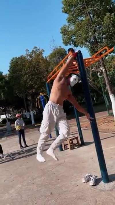 Incredible arm muscles strength