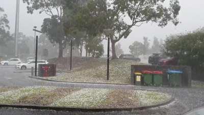 Today's hail storm in Blacktown.